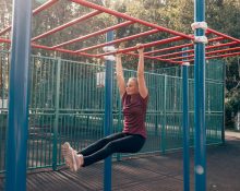 People exercising outdoors to improve physical fitness, mental health, and overall well-being