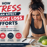 Woman experiencing stress while trying to lose weight, illustrating how stress, cortisol, cravings, and low energy can affect weight loss efforts and overall health.